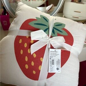 Strawberry Decorative Pillow - Red and Green